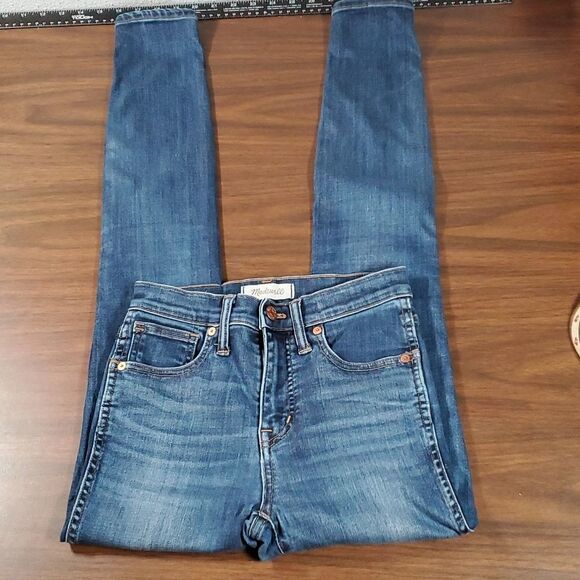 Madewell 10” High‎ Rise Skinny Blue Jeans Size 24" Tall - Picture 2 of 13